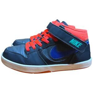 NIKE Dunk High Size 5Y Shoes Black Orange Strap High Top Sneakers